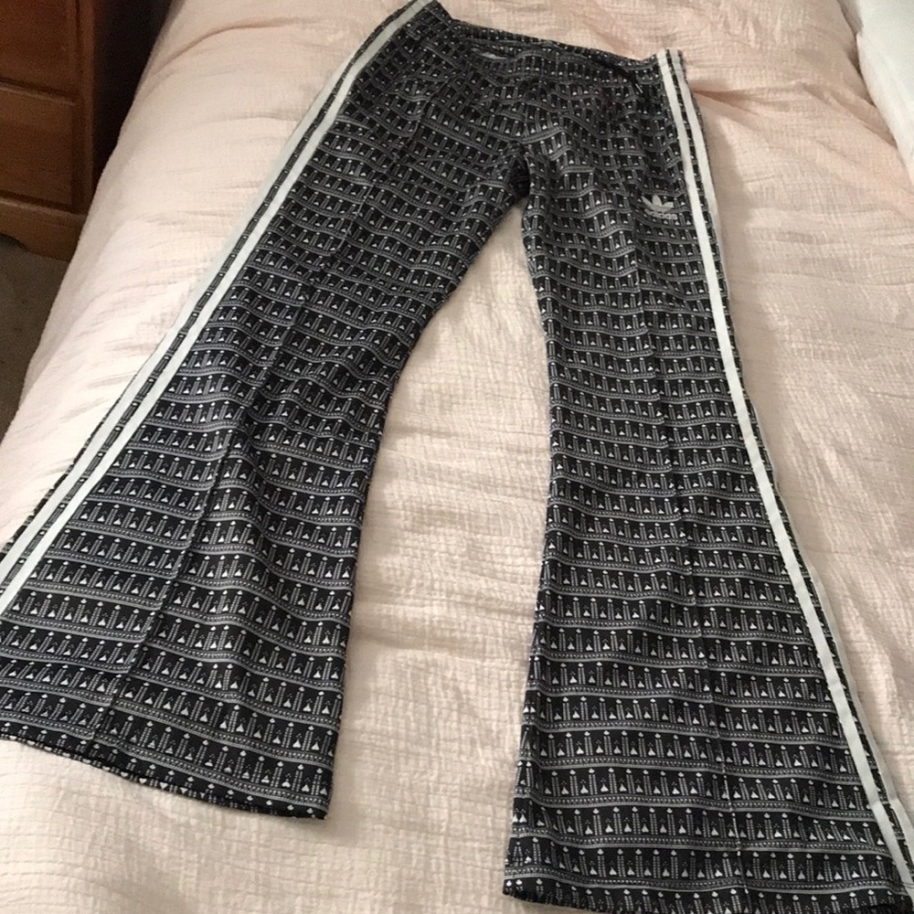 Flare adidas sweats.